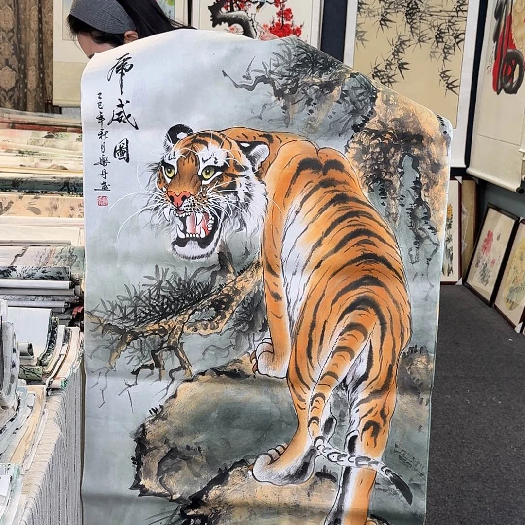 纯手绘国画作品好看四尺