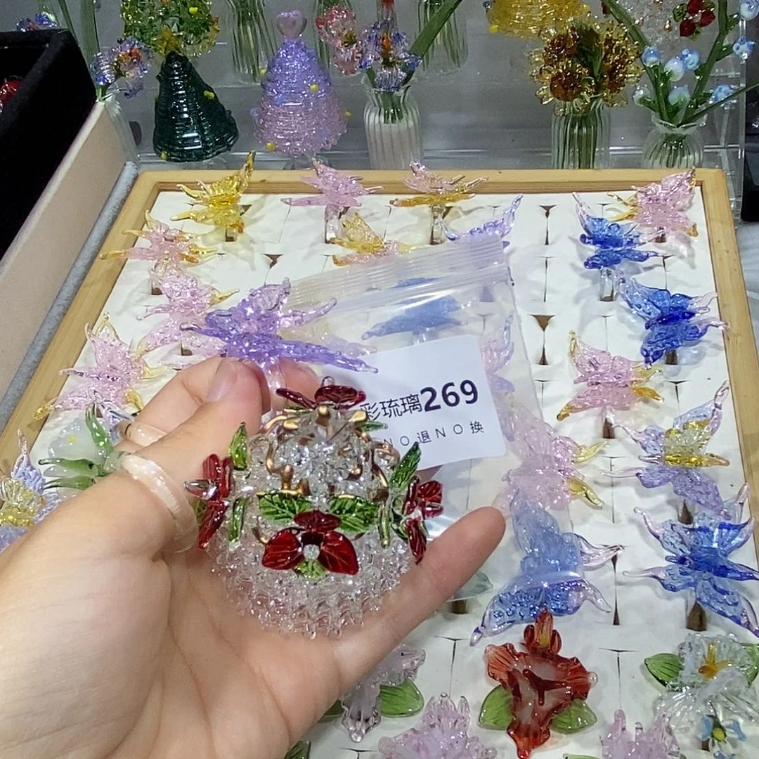 蔷***薇吊坠（不含链）琉璃269圣诞树蝴蝶戒指