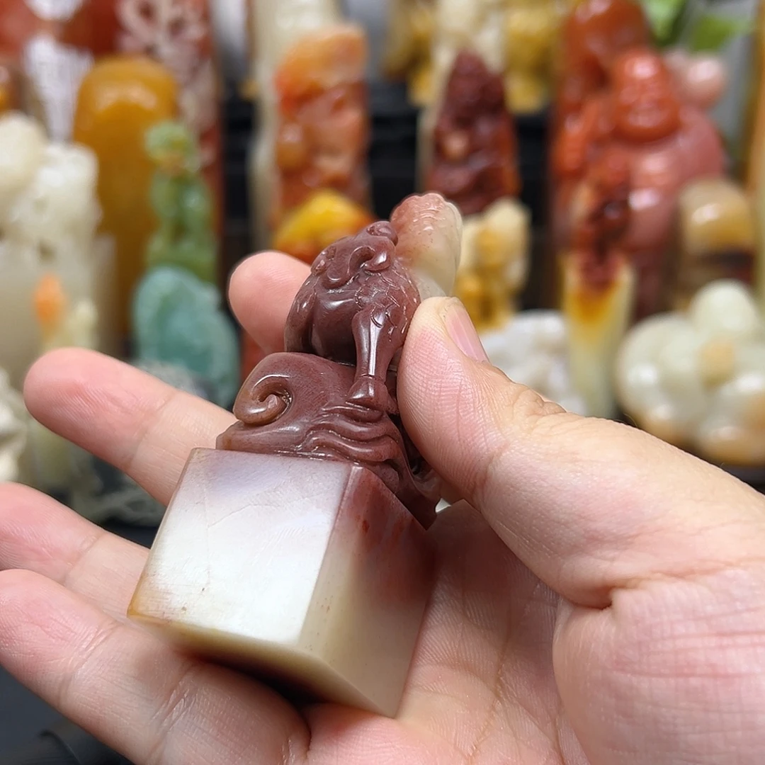 邦***子寿山石印石印章雕刻工艺