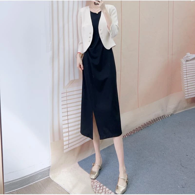 126套裙短袖小西装+背心裙两件套套裙126/GP
