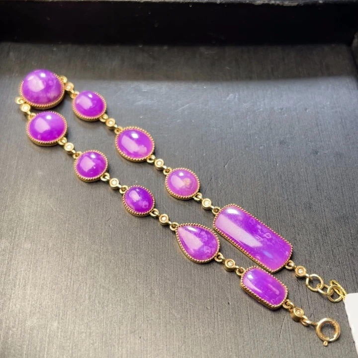 苏纪石（舒俱来）18K金镶嵌手链