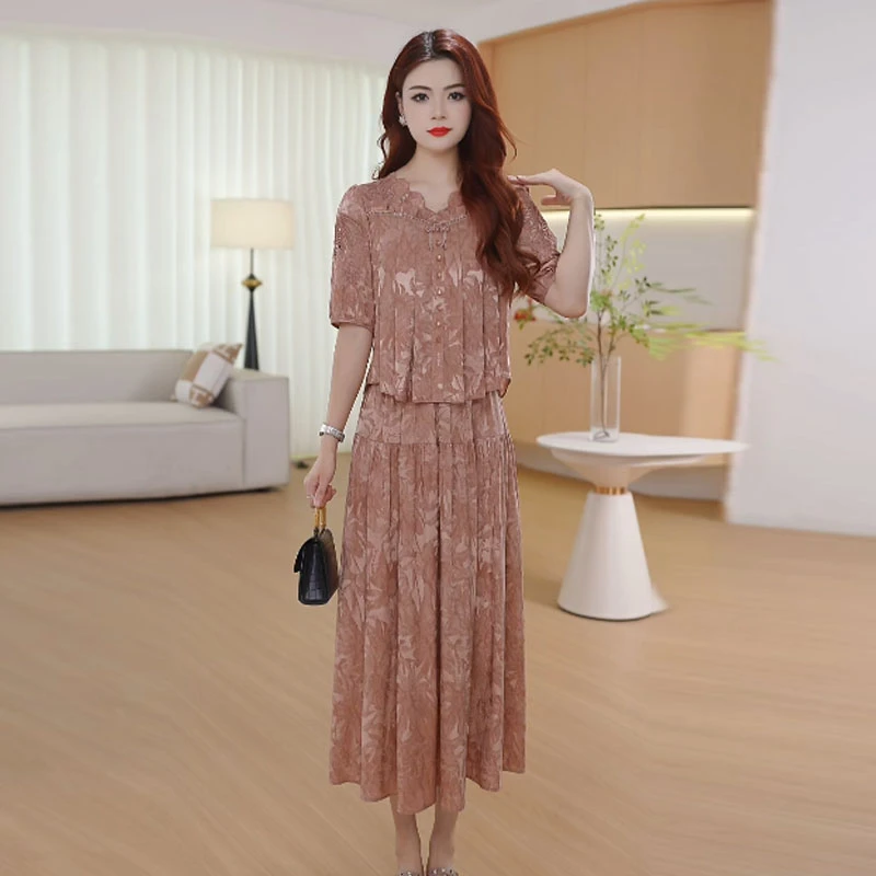 【连衣裙】早秋新款高贵显瘦气质印花韩版减龄洋气休闲连衣裙