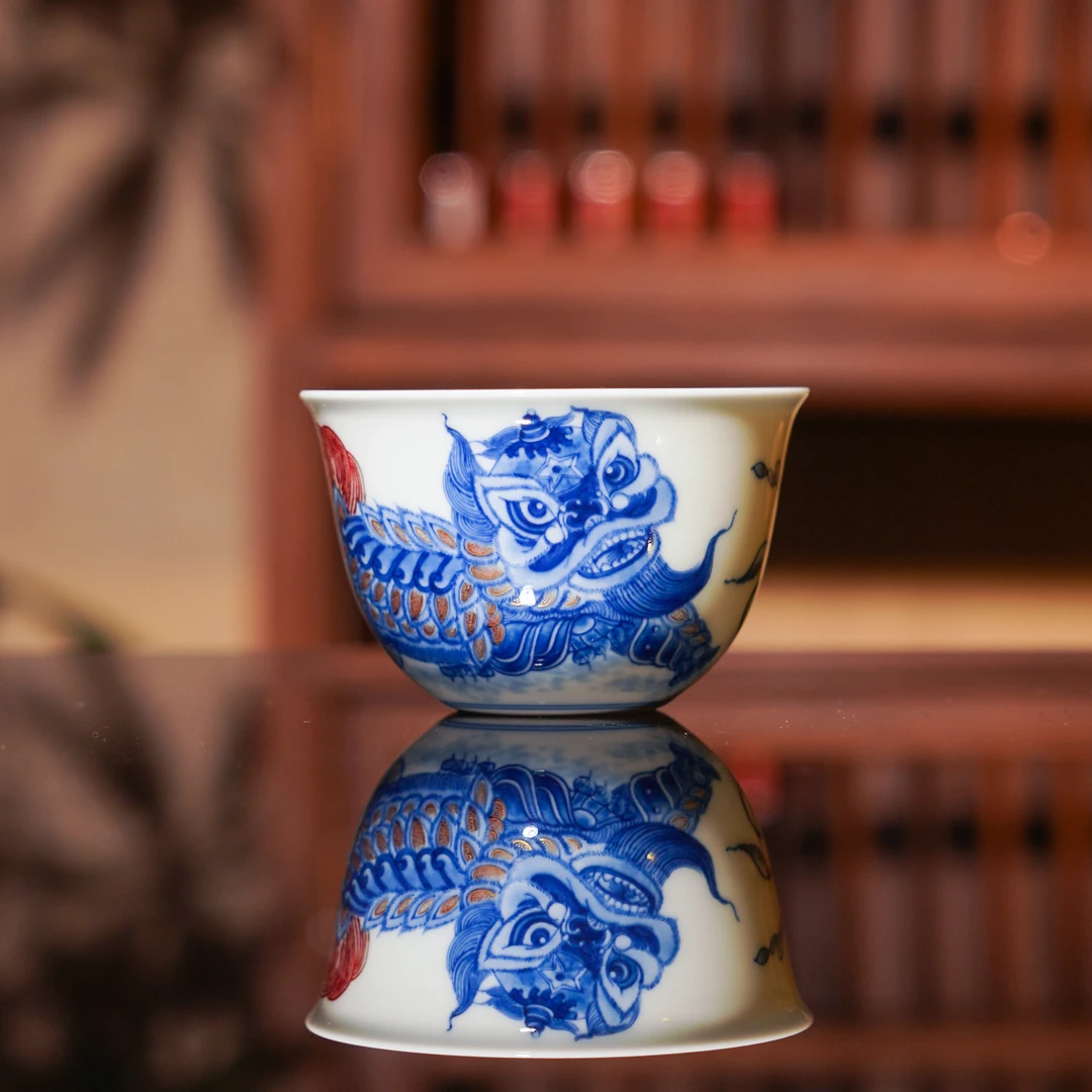 永明尚玩 醒狮小杯  纯手工陶瓷喝茶饮茶 YMSW1817
