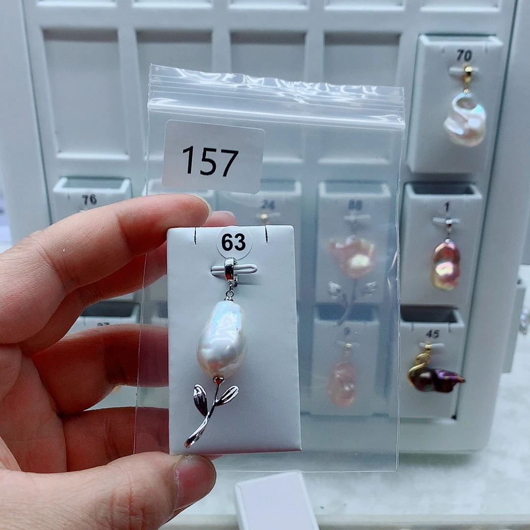吊坠(不含链)淡水珍珠合金