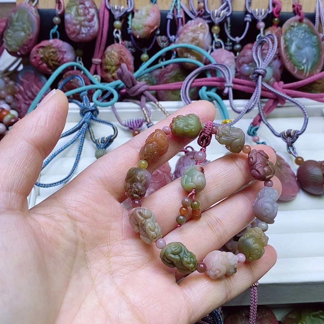 玛瑙/玉髓盐源玛瑙手链未镶嵌