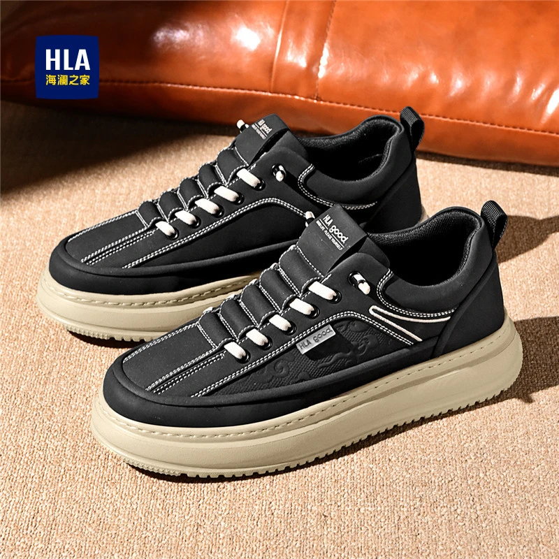 海澜之家男鞋2025年秋冬休闲鞋新款软底防滑百搭经典复古板鞋子