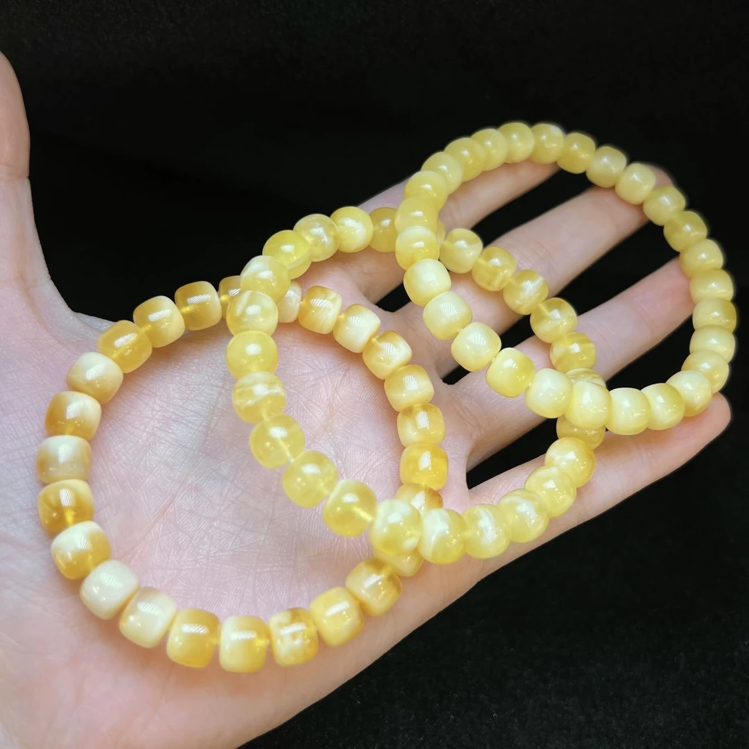 【云上好物】 22 DS51683-蜜蜡老型单圈手串-多样性发一件7*8mm（JG）