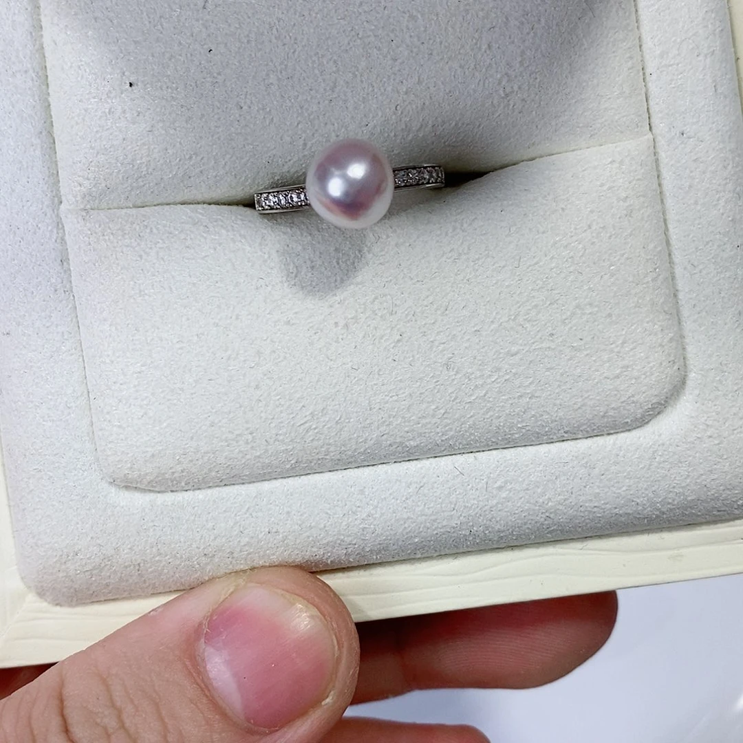 海水珍珠戒指银S925镶嵌