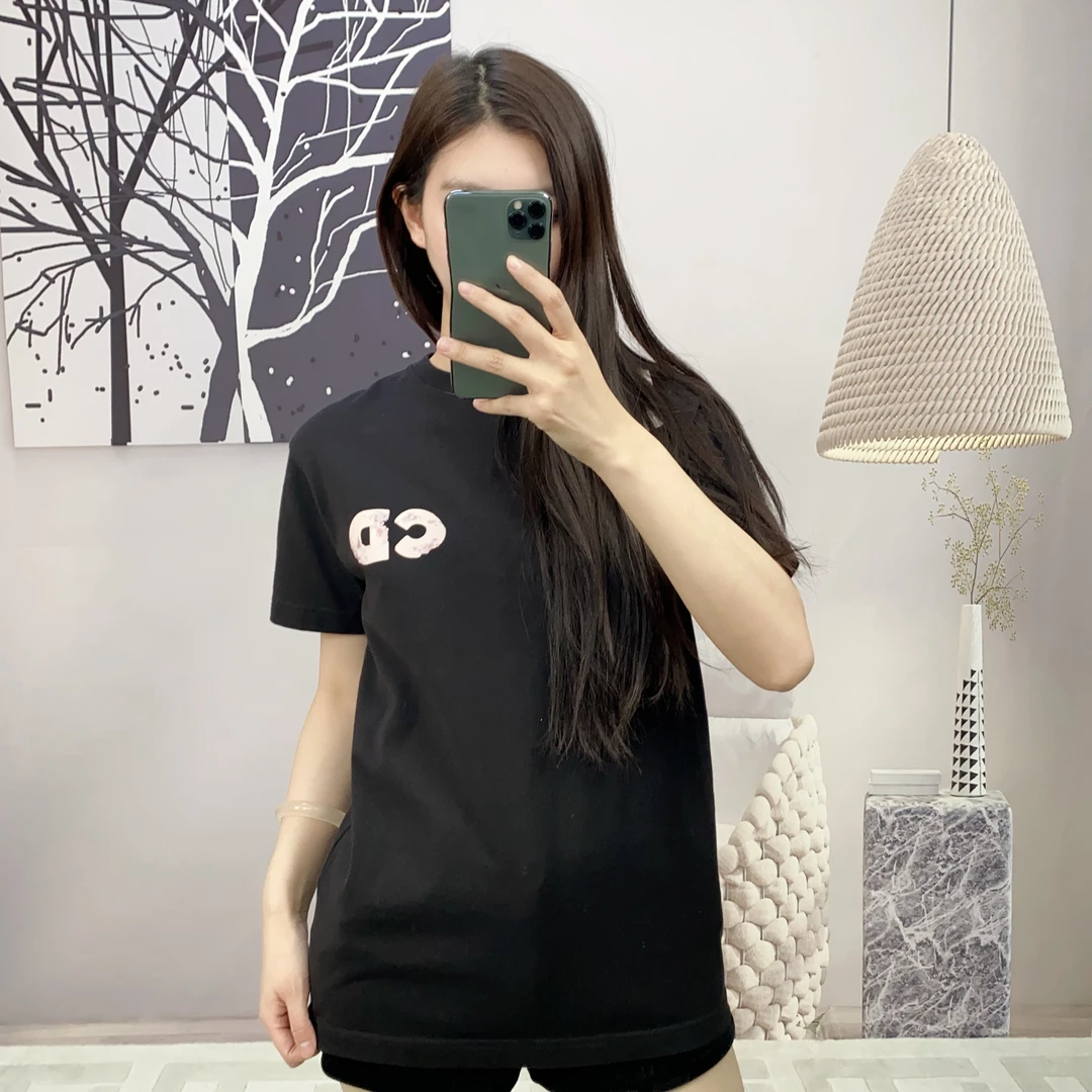 95新 DIOR/迪奥 麦殿/纯棉短袖XXS黑色/240831LZXXH16