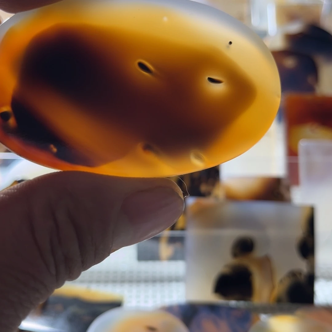 果***冻玛瑙/玉髓未镶嵌吊坠(不含链)