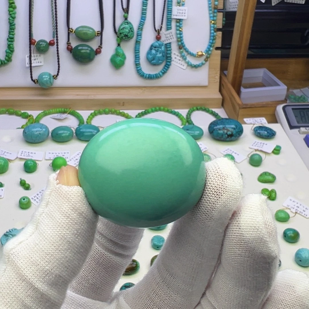 绿松石、绿蓝扁珠H