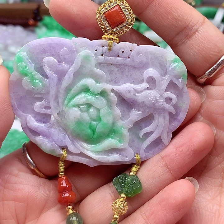 翡翠银S925镶嵌颈饰翡翠