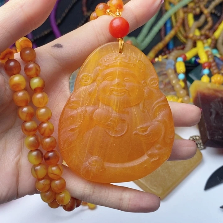 蜜蜡颈饰未镶嵌206套装