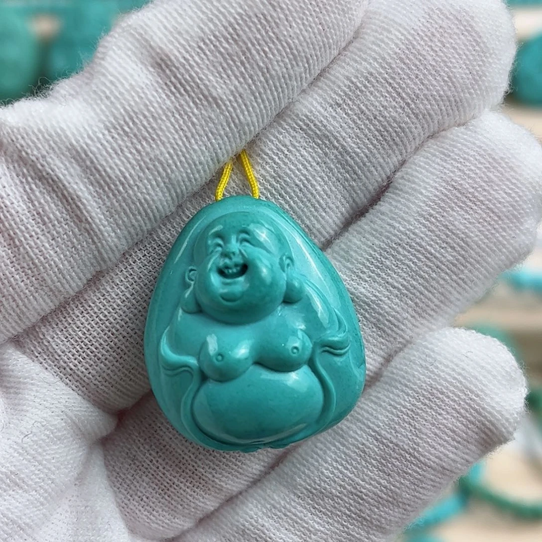 未镶嵌绿松石弥勒佛