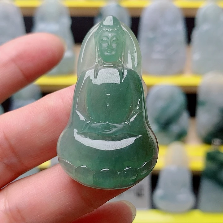 翡翠未镶嵌吊坠(不含链)素衣小观音