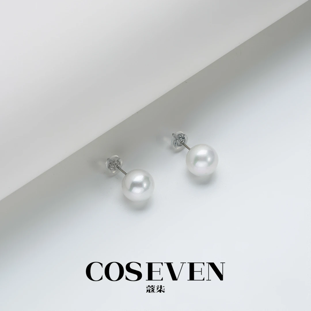 【短发七七】S925银 淡水珍珠耳钉10-11mm