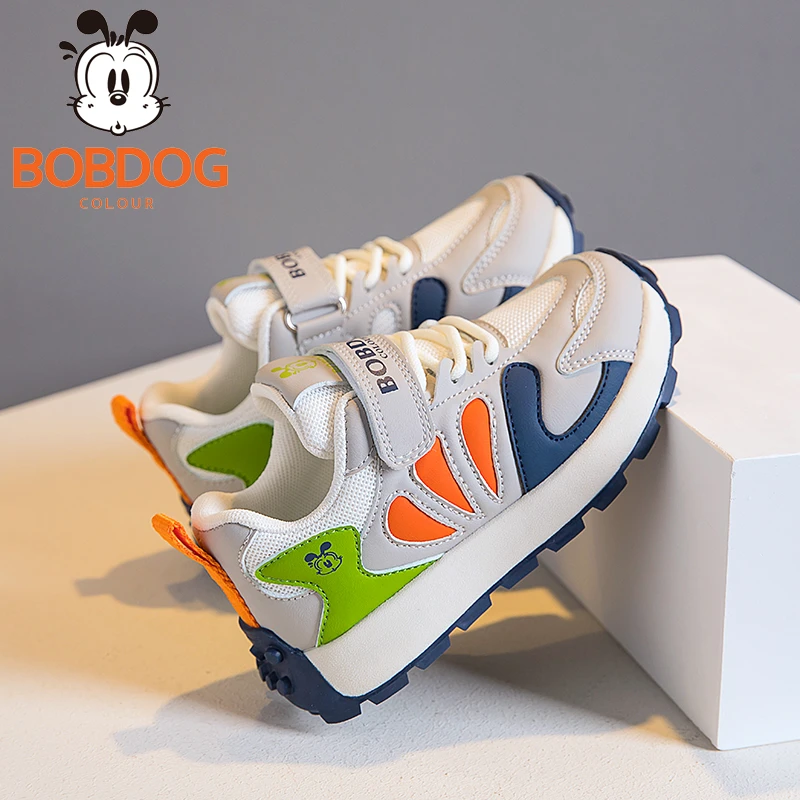 巴布豆童鞋2025新款运动鞋儿童鞋软底中大童男童单鞋女童鞋潮