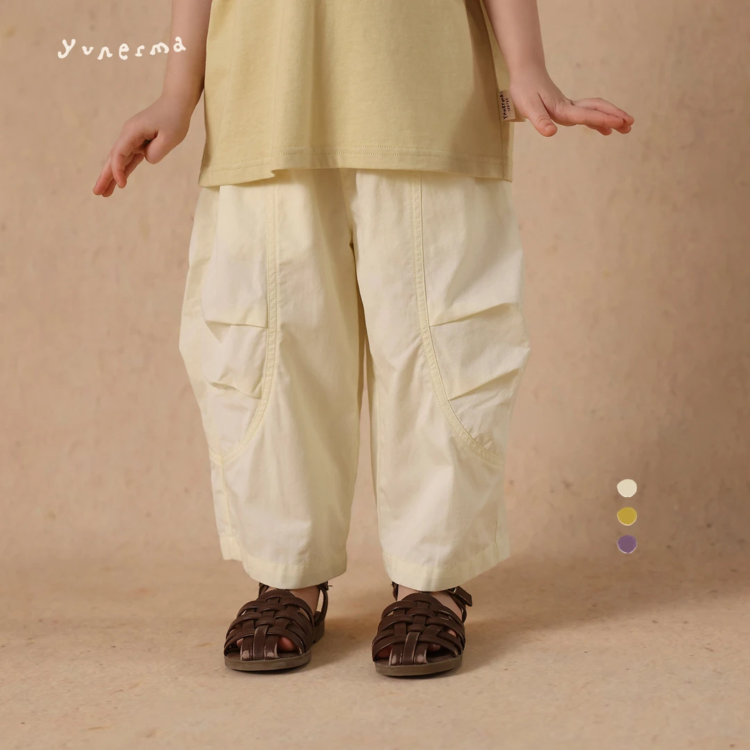 允儿妈女童2025夏季新款莱赛尔气球裤宝宝洋气防蚊裤儿童休闲裤潮