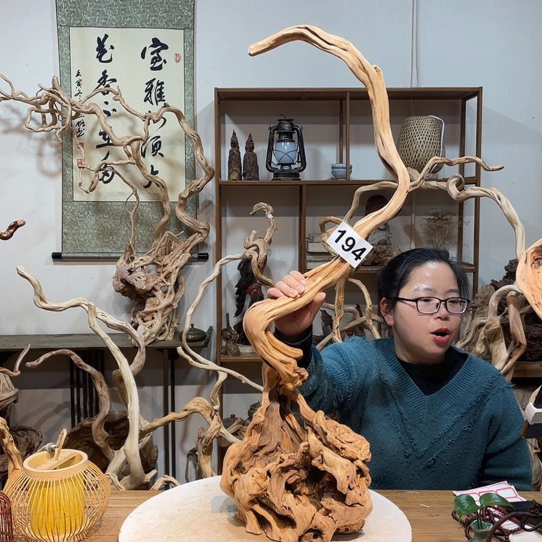 香杉木茶*仔杜鹃根根艺摆件