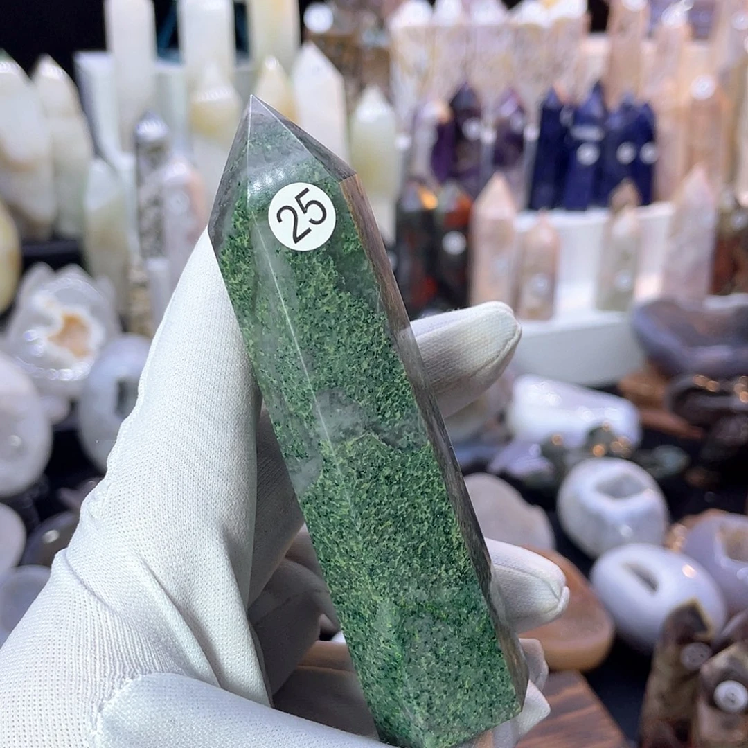 水晶绿幽灵码瑙未镶嵌