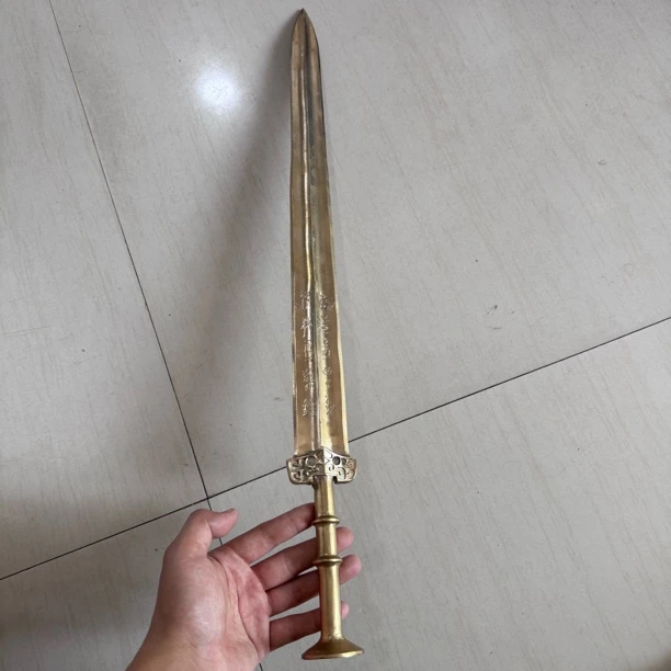 复古仿古青铜剑，吉金原色，家居摆件