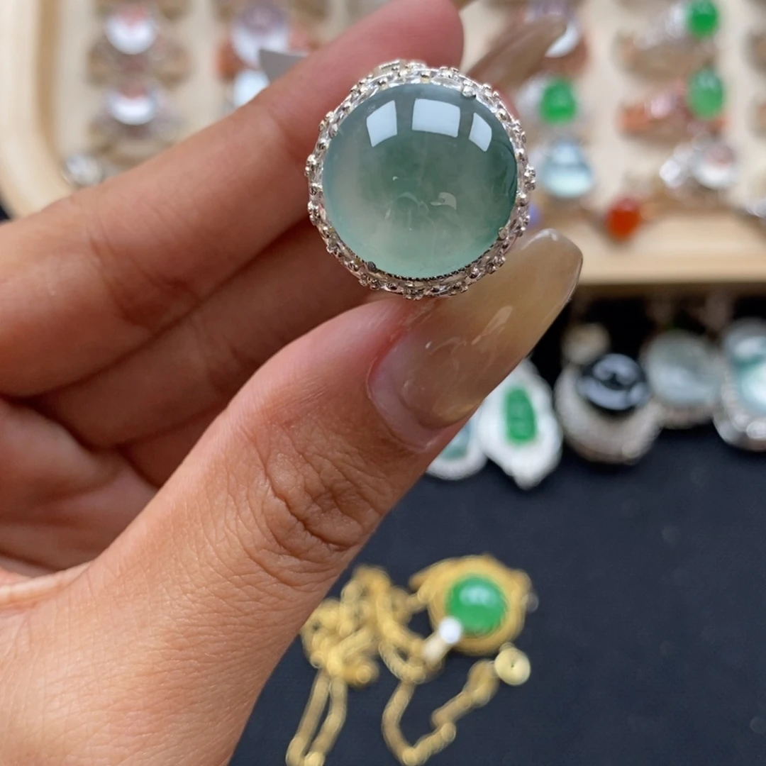 翡翠未镶嵌戒指缅甸天然A货翡翠