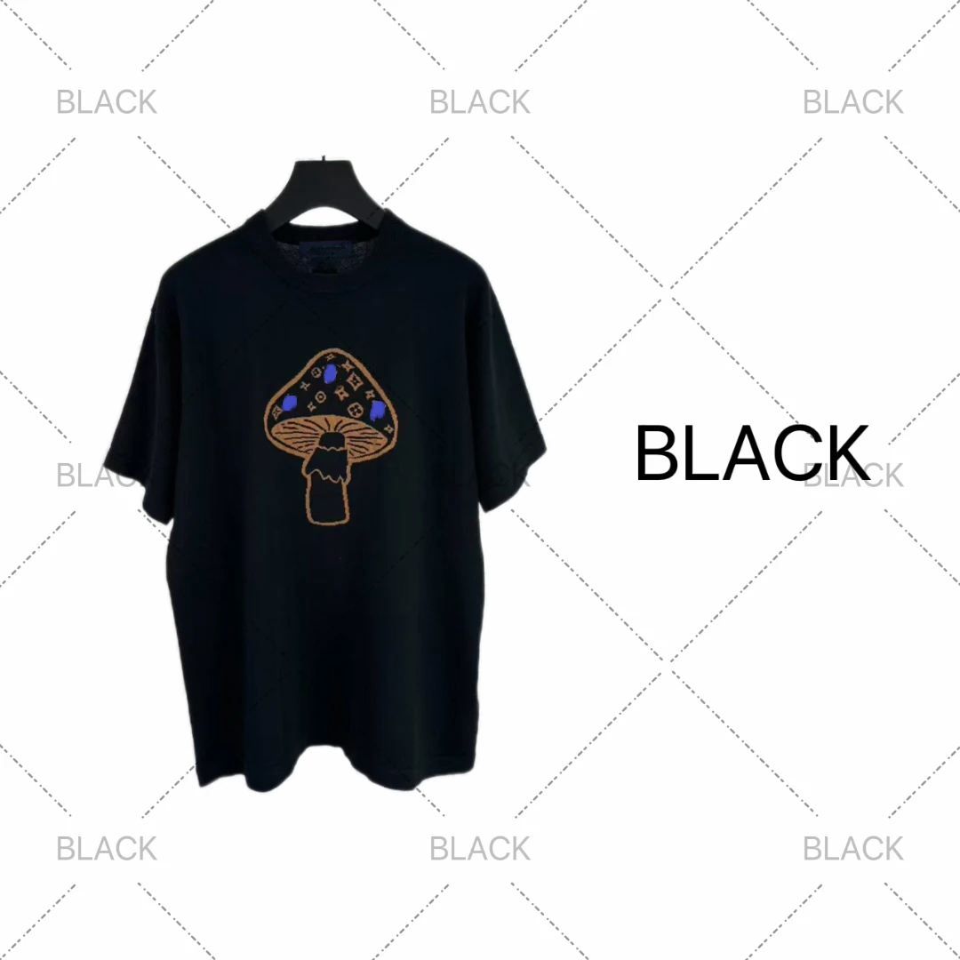 BLACK 专属25新款蘑菇针织短袖