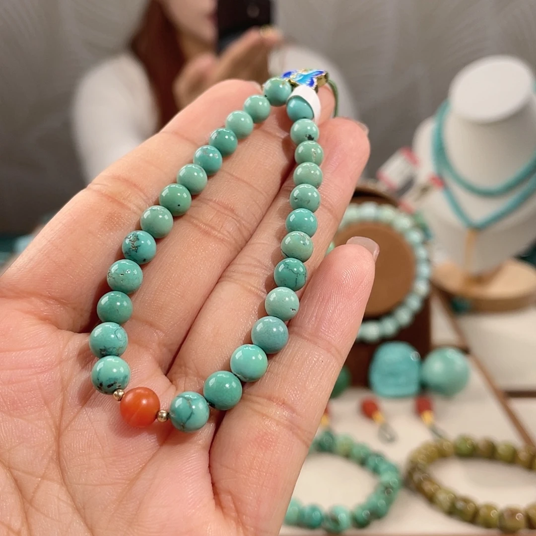 绿松石未镶嵌圆珠卡6