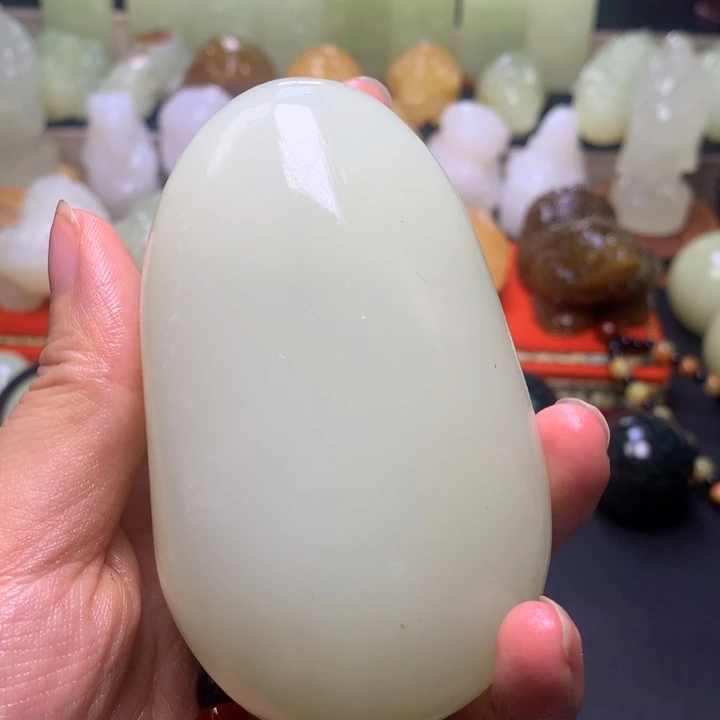 石材方解石手把件