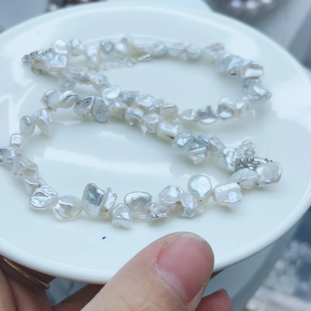 淡水珍珠颈饰钛钢