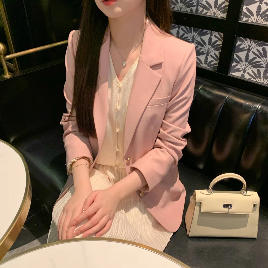 Candy Cloud银河闪闪2.0 星空微闪高品质显瘦正肩西装外套XZ142/5