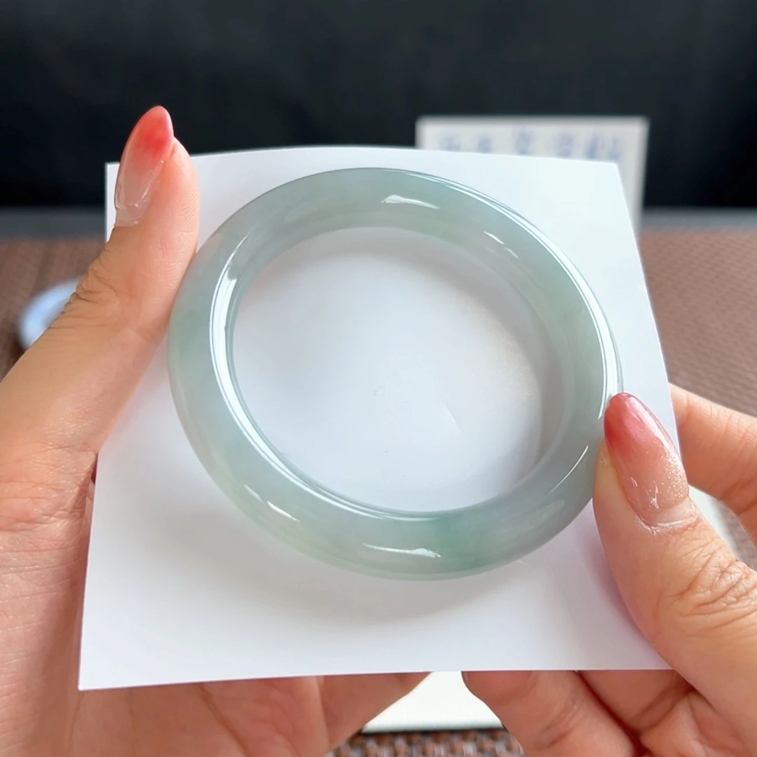 翡翠未镶嵌手镯12号 53.8