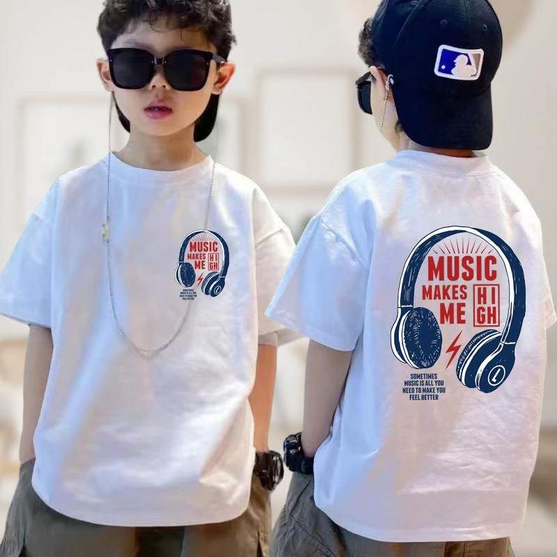 男童短袖上衣t恤印花圆领休闲帅气男童纯棉短袖T恤韩版夏季上衣潮