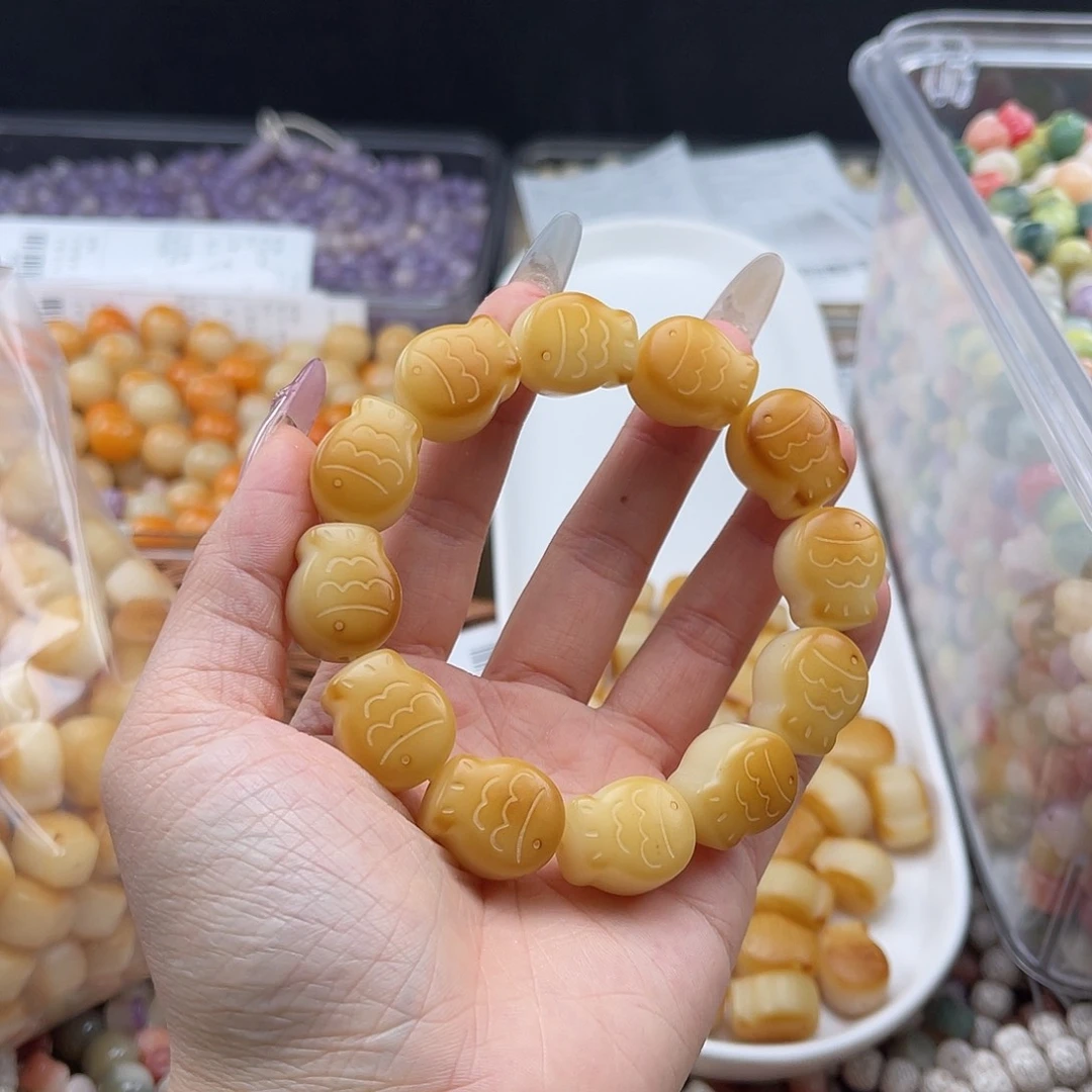 白玉菩提吊坠q18mm/15颗鱼饼