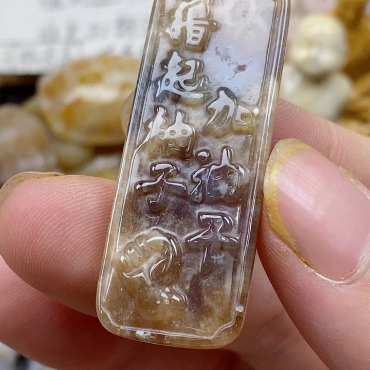 颈饰未镶嵌硅化珊瑚（珊瑚玉）