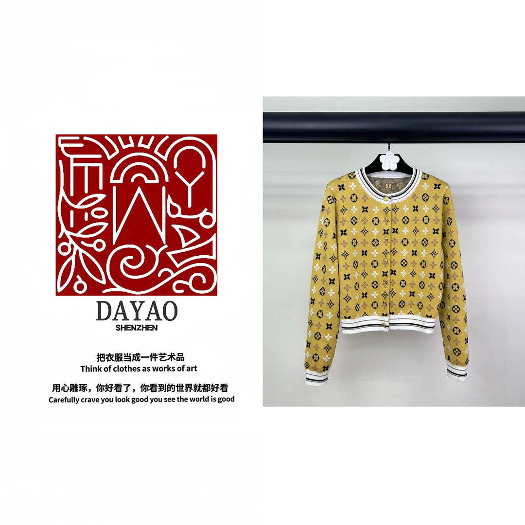 「DAYAO」时尚休闲设计感名媛百搭针织衫轻奢高端女装WYAJ241038