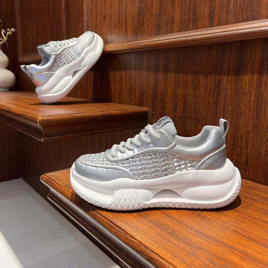 欧洲站2025夏季新款时尚透气编织镂空网面男款运动休闲鞋舒适百搭