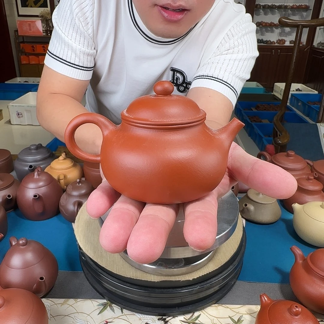 茶壶紫砂容天朱泥