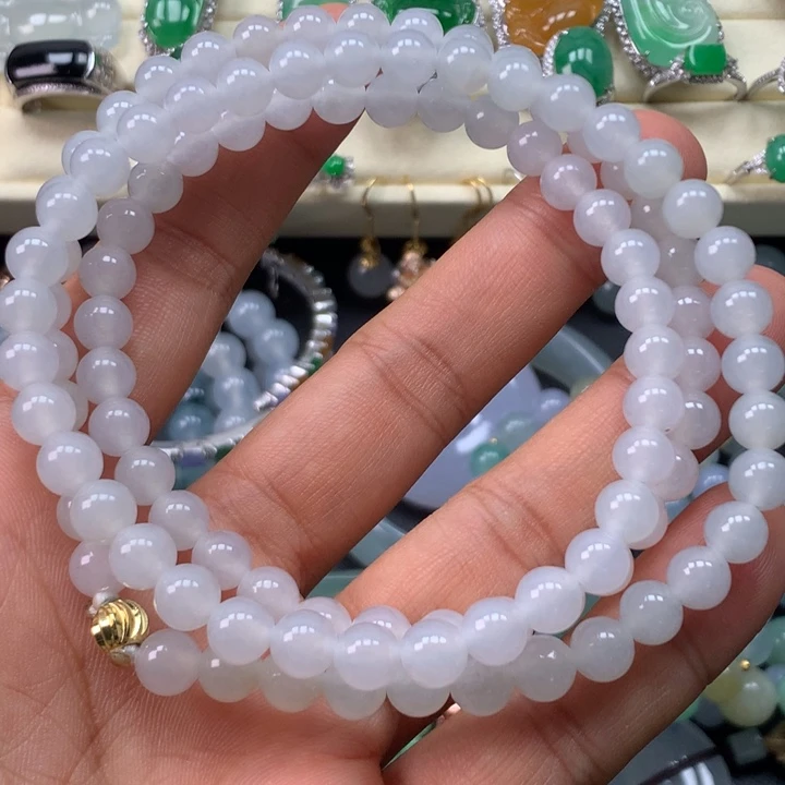 翡翠未镶嵌手链卡6.5