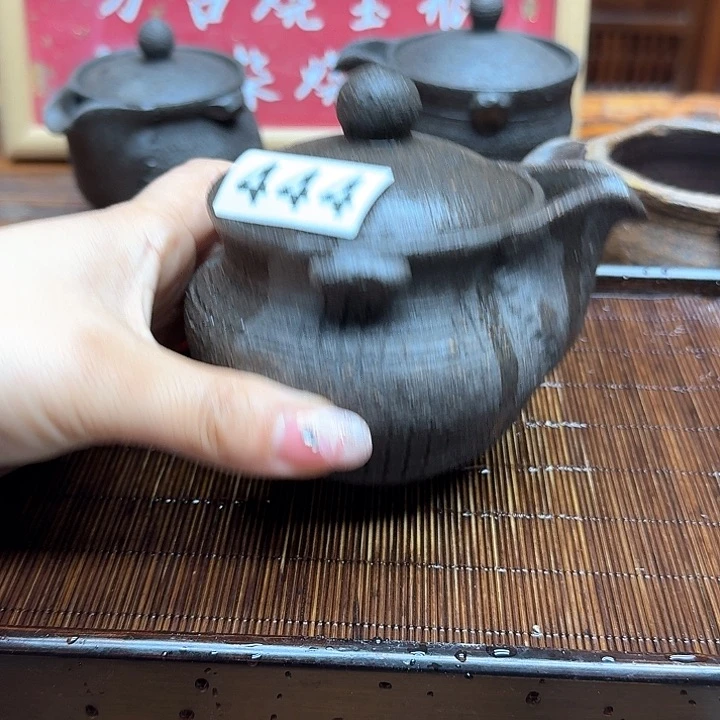 纯手工制作粗陶茶具