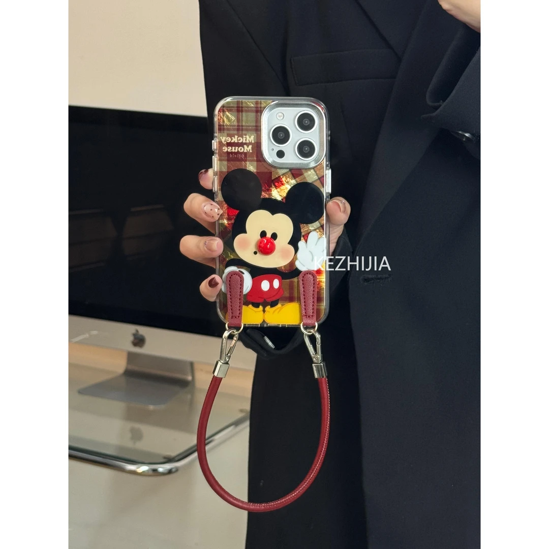 【壳之】可爱小丑米奇圆边适用苹果17/16/15/14/13Promax高级手机壳