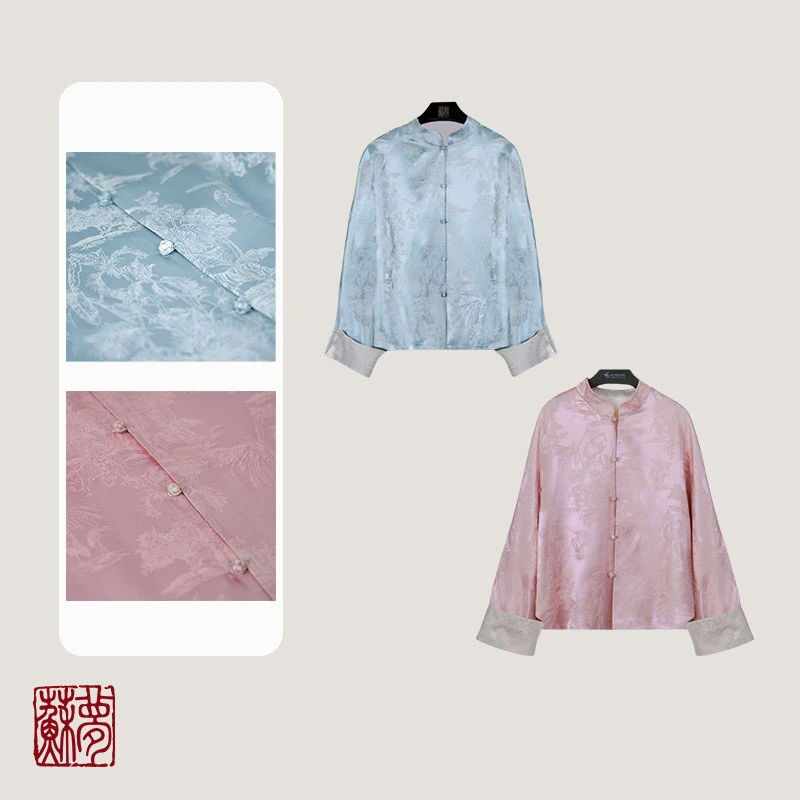 蘇夢【兰芷清风】多色色立领对襟实穿百搭休闲上衣01031576