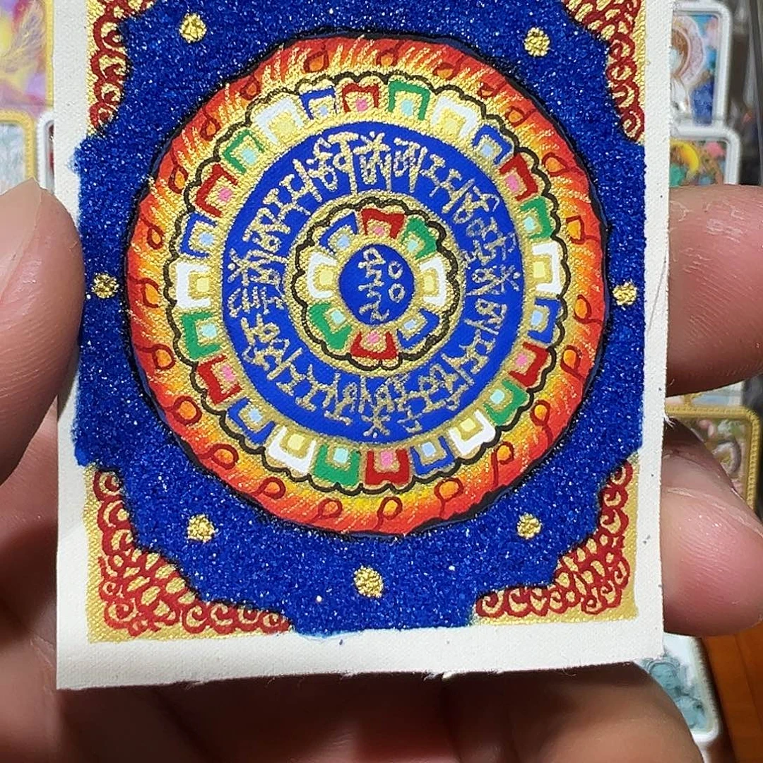 吊坠牛牛甄选热贡纯手绘唐卡