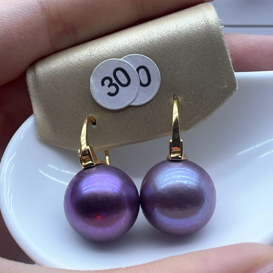 银S925镶嵌淡水珍珠耳饰