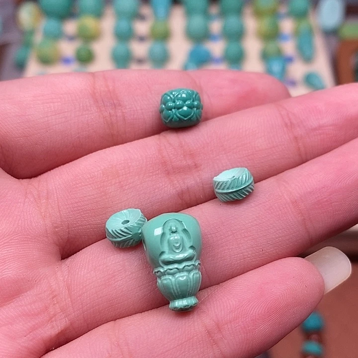 原生态湖北矿散珠配饰三通套件