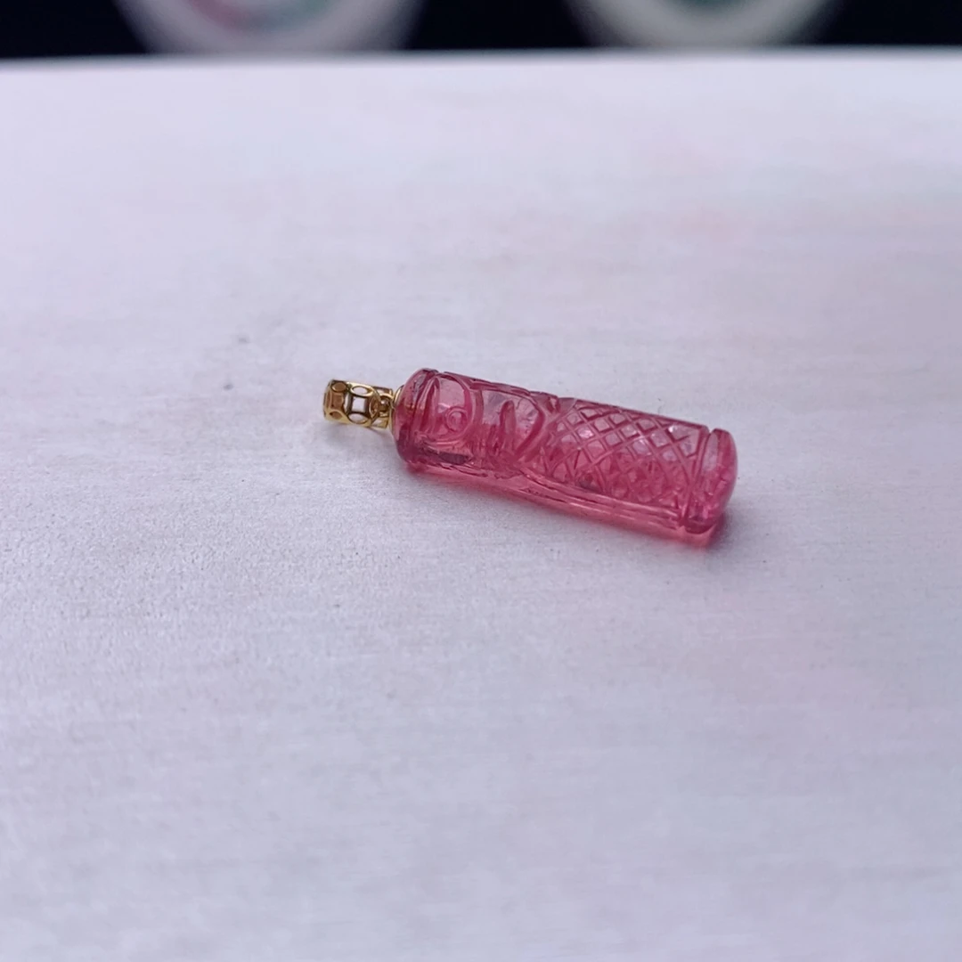 18K金镶嵌颈饰碧玺碧玺A吊坠