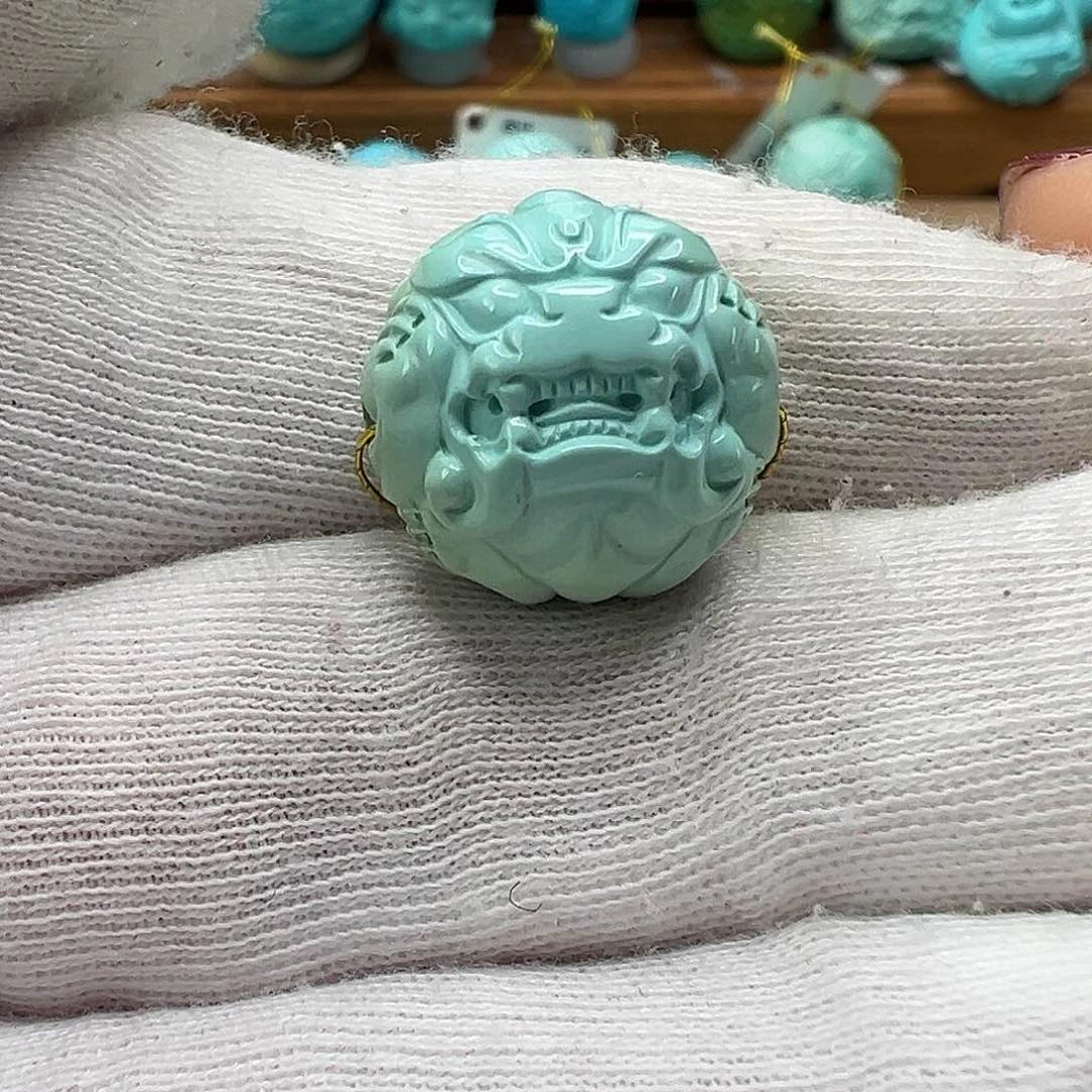 绿松石兽珠未镶嵌