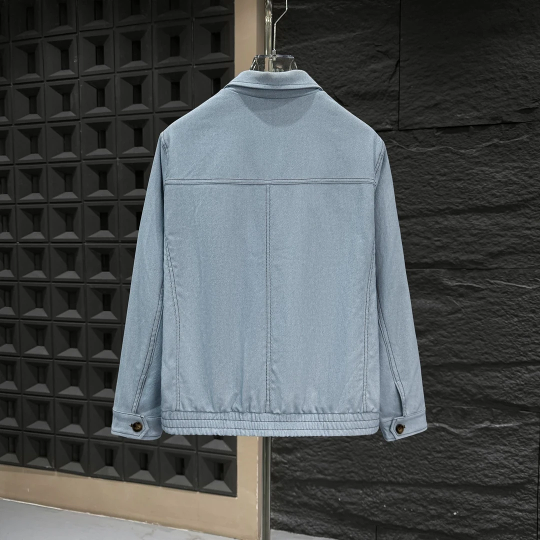 SP-ZA1001-不起球秋季翻领条纹中性风夹克韩版外套立领秋冬百搭