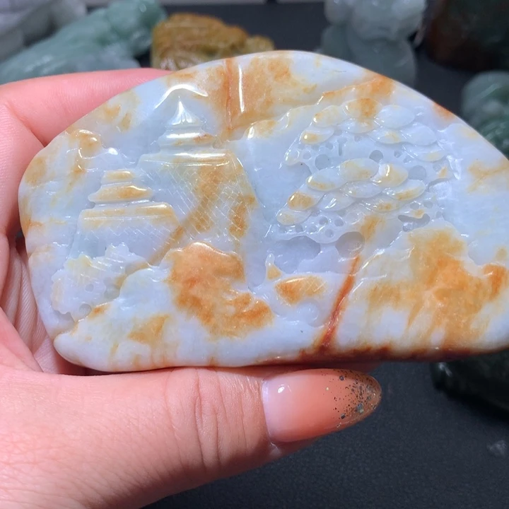 翡翠未镶嵌颈饰保真天然A货翡翠