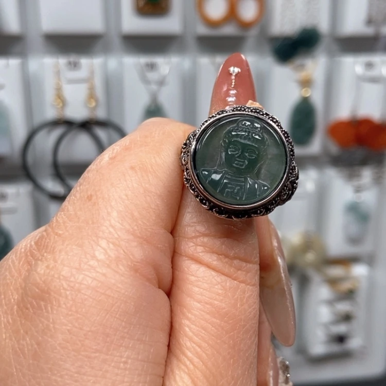 【闪购商品】翡翠耳饰未镶嵌戒指